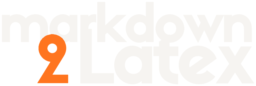 markdown2Latex
