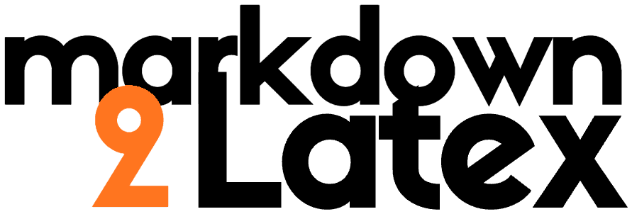 markdown2Latex